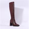 Pedro Anton Glasgow Knee High Heel Boot - Wine Stretch